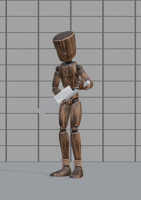 Mannequin playing guitar