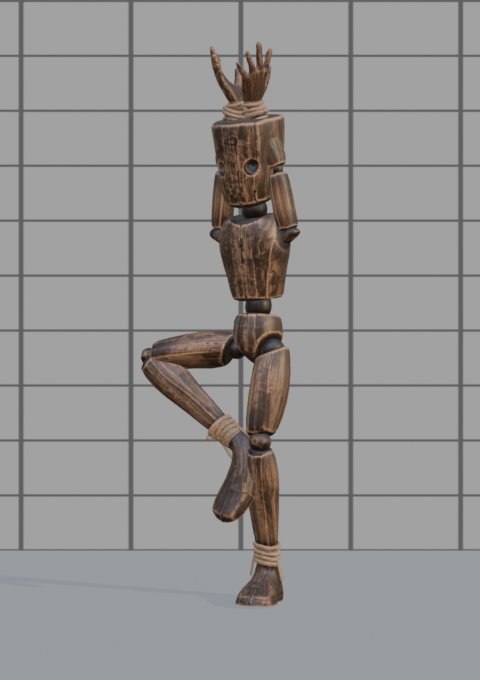 Mannequin in yoga tree pose
