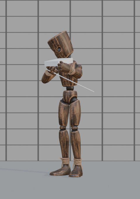 Mannequin playing violin