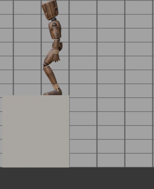 Climbing onto a ledge: standing on top